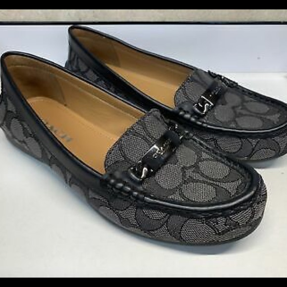 Coach Shoes - Coach Signature Jacquard Black Smoke Shoes NIB